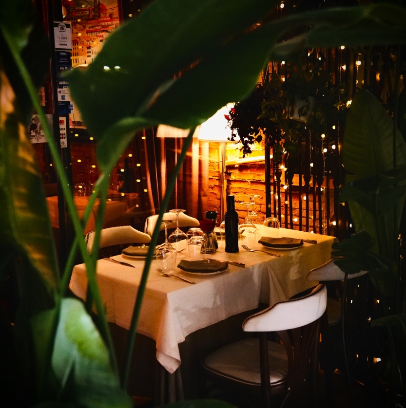 Tavolo romantico a cena